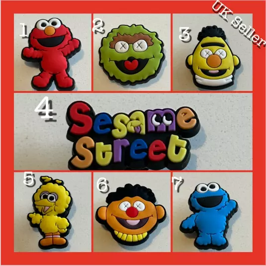 Sesame Street Shoe Charm TV Film Cartoon Fun Gift Colourful Fan Crocs