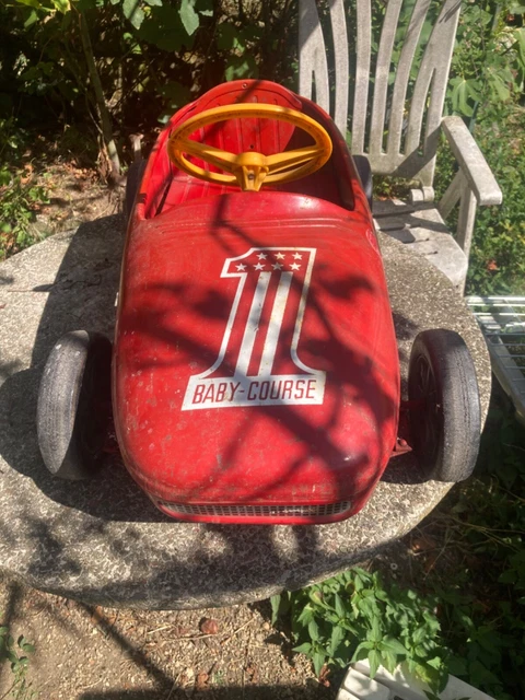 Jouet Ancien Voiture Ferrari En Tôle - Longueur 22 Cm - Fabrication Française