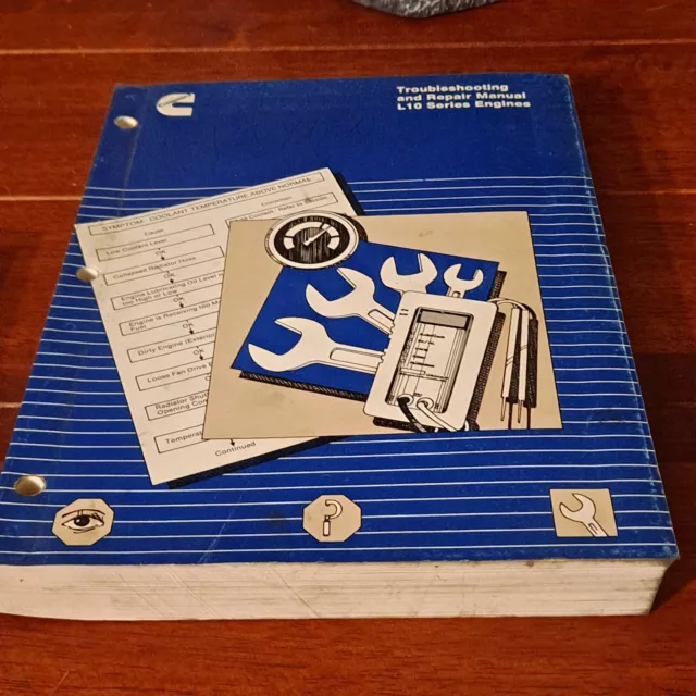 1988 Cummins L10 Series Manual Troubleshooting & Service Repair Manual Softcover