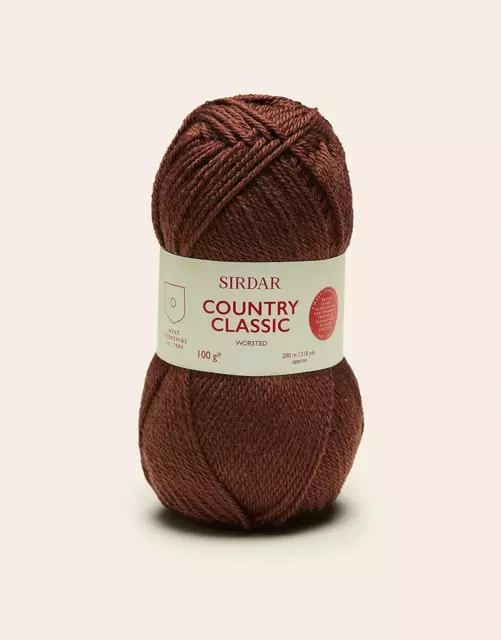 SIRDAR COUNTRY CLASSIC Worsted 100g Knitting Wool Yarn - 678 Toffee £6.99 -  PicClick UK