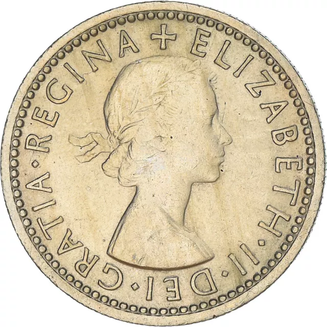 [#365804] Coin, Great Britain, Elizabeth II, 6 Pence, 1954, AU(55-58), Copper-ni