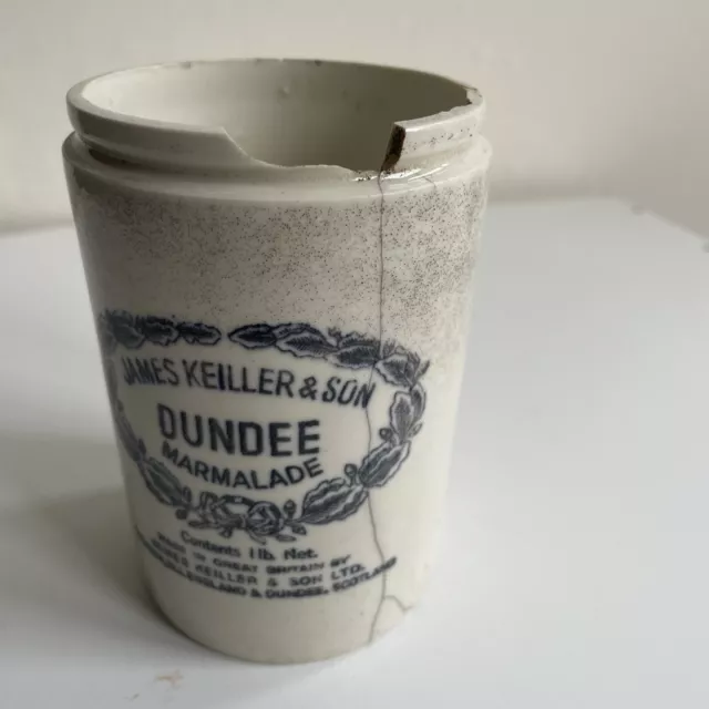 Vintage james keiller sons dundee marmalade 1lb. Damaged.