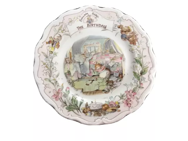 8” Royal Doulton Brambly Hedge Plate The Birthday Jill Barklem 1987