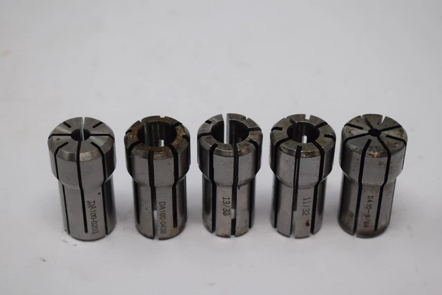 Lot of 5 DA10 & DA100 Collet Holders