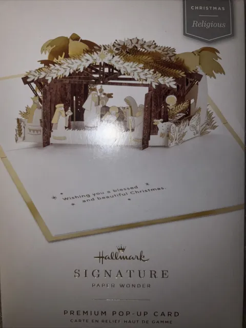Hallmark (Signature) Paper Wonder Pop-Up (Religious) “Christmas” Card