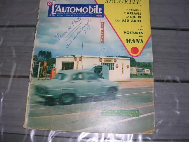 REVUE L'AUTOMOBILE MAGAZINE N°134 de 1957 port gratuit