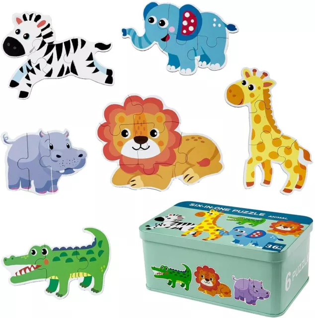 Puzzles en bois Montessori Jouets pour les tout-petits, Puzzles en bois en  forme d'animal pour les enfants âgés de 2 à 4 ans, Puzzle d'apprentissage  éducatif Cadeaux pour garçons de 2 3