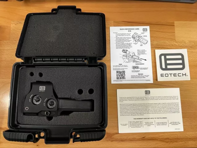 EOTech 518.A65 Tactical Holographic Red Dot Weapon Sight - Black