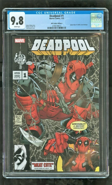 Cgc 9.8 Deadpool #1 Marvel 2023 Krs Edition A Spider-Man #1 Homage Nauck Variant