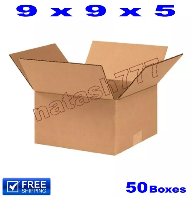 50 - 9x9x5 Cardboard Boxes 32ECT Mailing Packing Shipping Corrugated Carton