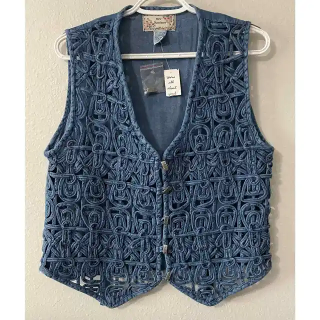 New Directions Denim Vest Size Small NWT