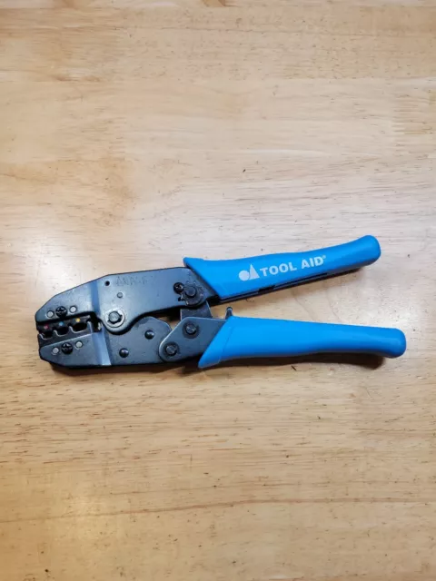 SG Tool Aid SGT18900 Professional Ratcheting Terminal Crimper Blue