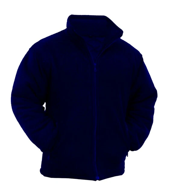 Winter Extra Thick Mens Heavy Duty Padded Anti Pill Work Fleece Jacket Full Zip 2