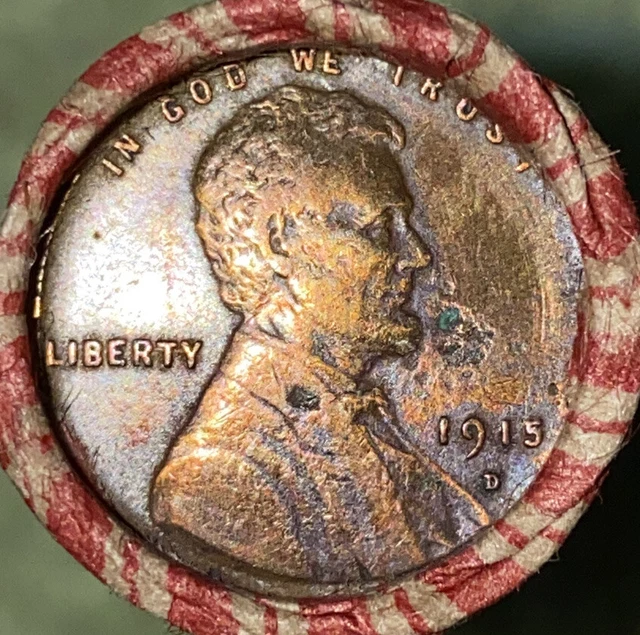 1 US Lincoln Wheat Cent 1C Penny Roll 1930-S/1915-D RD (50 Coins) 40%+ Pre-1940 2