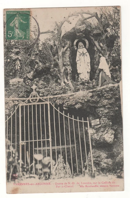 CPA 55 - ARGONNE VARENNES: CAVE OF NOTRE-DAME DE LOURDES - IRON with ARVA L