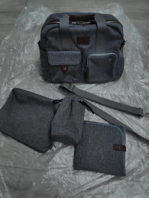 Grey twill changing sales bag
