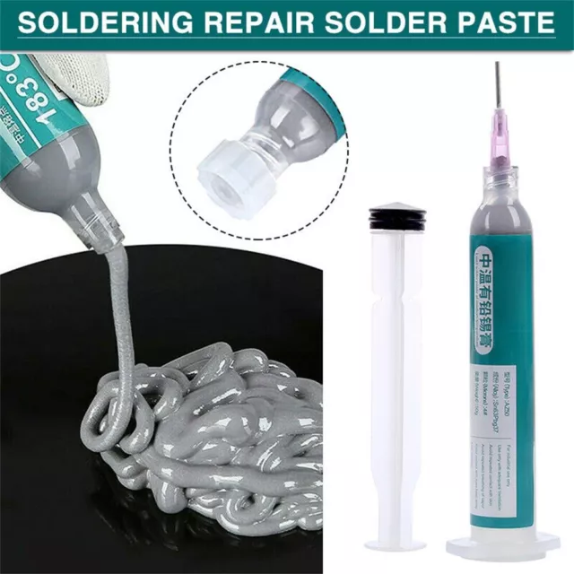 30g BGA Tin Solder Paste Leaded Sn63/Pb37 Syringe Liquid Flux 183℃ Melting-Point