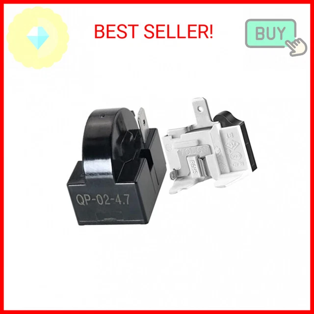 REFRIGERATOR COMPRESSOR RELAY and Overload Kit Starters QP24R7, 4.7