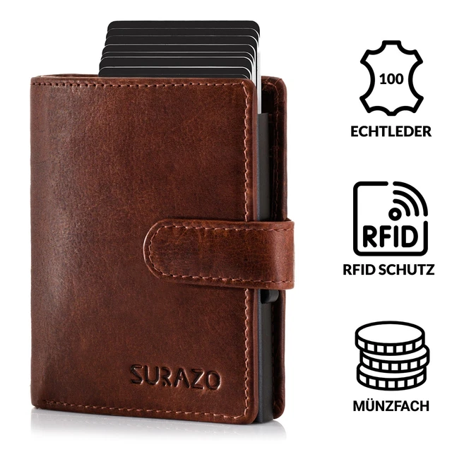 Custodia Portafoglio In Vera Pelle Per IPhone 14 Pro - Con Tasche Per Carte E Supporto Magnetico - Foto 4