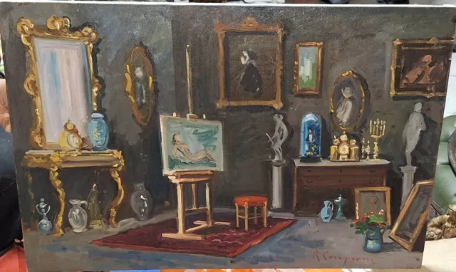 Dipinto Ad Olio Su Tela Roberto Carignani