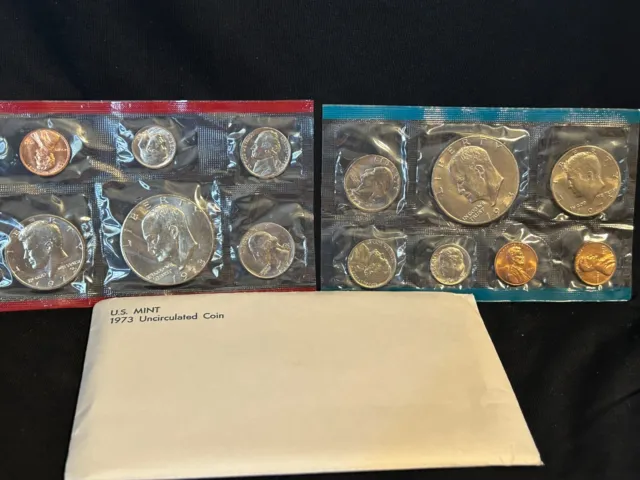 1973 Proof Eisenhower Silver Dollar US Mint Coin Set Uncirculated w Kennedy Half