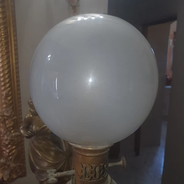 Ancien Verre Inactinique Rouge Pour Lampe JUNIUS - Tulipe Globe Style Lampe Pigeon - Vintage