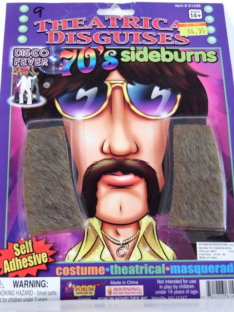 Brown Elvis Type Sideburns Halloween Costume Rubies Trick Or Treat Theater