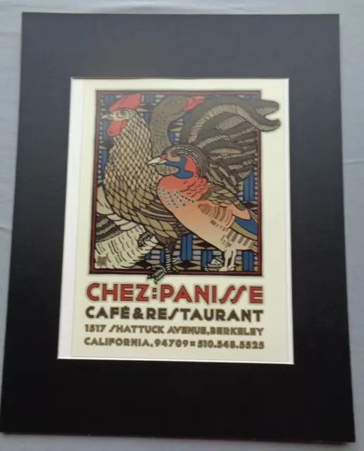 David Lance Goines Matted Art Prnt Chez Panisse Cafe Restaurant Berkeley Poster