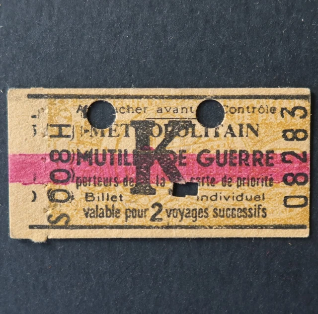 Ancien ticket de métro autobus, RATP Photo Stock - Alamy