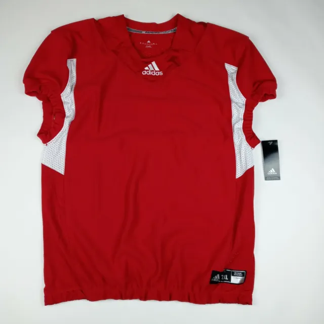 ADIDAS Climalite Techfit Hyped Football Jersey Red Men's Size 2XL NEW