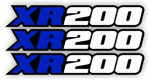 XR200 Blue Swingarm Airbox Number Plate Decals Stickers xr 200 dirtbike graphics