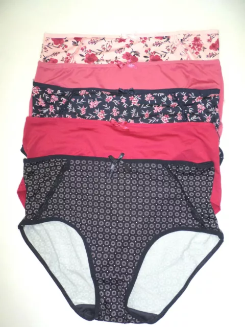 LAURA ASHLEY Intimates Cotton-Spandex Brief Panties~Size M~5 pair Style  LS9221
