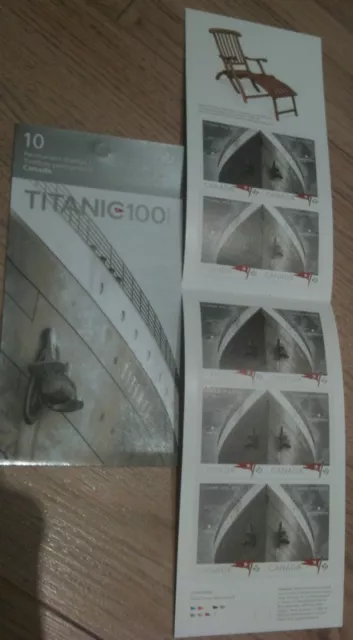 TITANIC 1x BOOKLET OF 10 STAMPS 100TH ANNIVERSARY - FREE SHIPPING WORLDWIDE