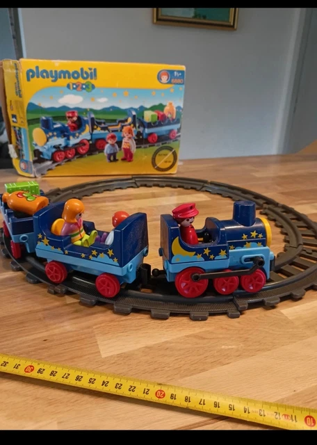Train électrique Playmobil 4017 Avec 3 Wagons - 1997 Collector (Bon état)
