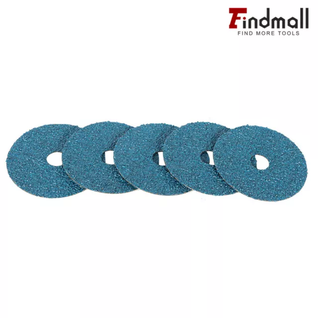 Findmall 25 Pack 24 Grit 4.5" Zirconia Resin Fiber Sanding And Grinding Discs