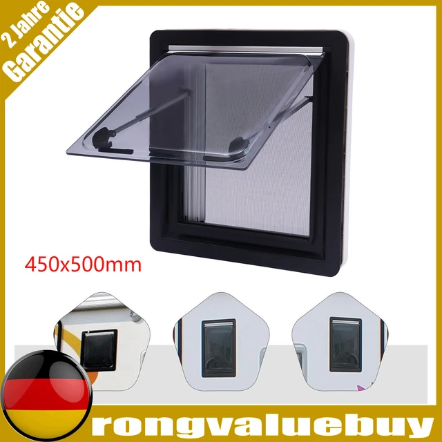 450x500mm Wohnmobil Ausstellfenster Kastenwagen Van Fenster Camper Seitenfenster