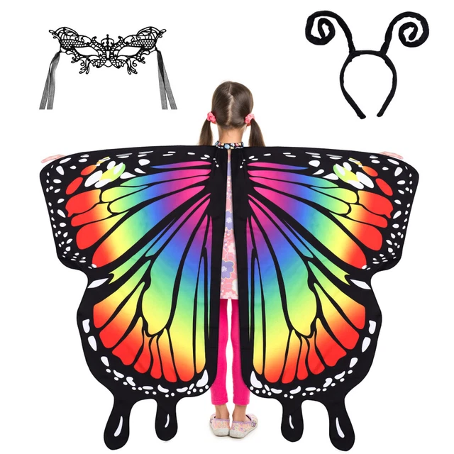 Maschera occhi a farfalla poliestere ali donna costume Halloween