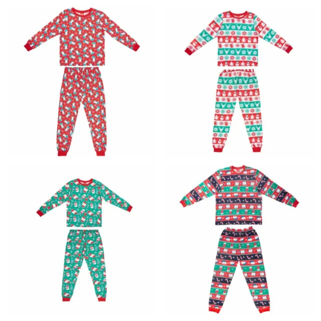 Baby Boys Girls Xmas Christmas Pyjamas Santa Penguin Snowman Fair Isle Pj's