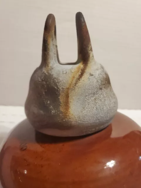 Vintage Brown Porcelain Ceramic Electrical Insulator Pinco 4572 1958 10,000 2