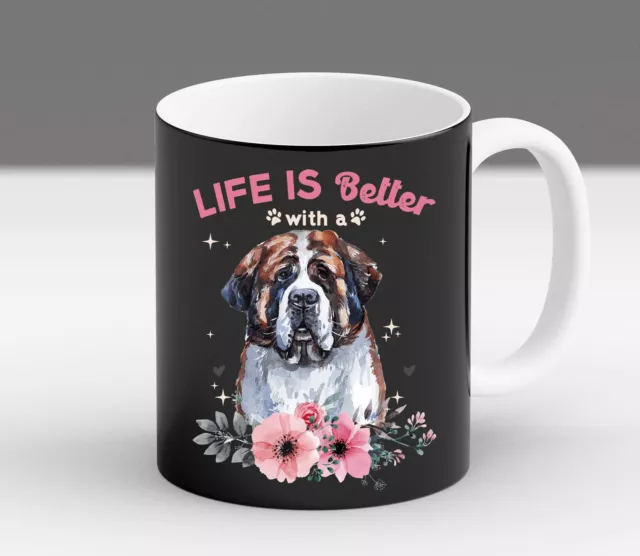 Funny Dog Mom Dad St  Bernard Gift For Dog Lover Owner Momma Coffee Mug