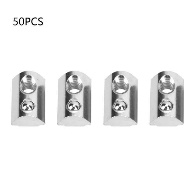 50pcs/set M6 European Standard Elastic Nut Aluminum Profiles T Slot Spring Nuts✈