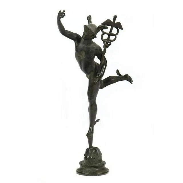 Late 19th Century Bronze Mercury Figure