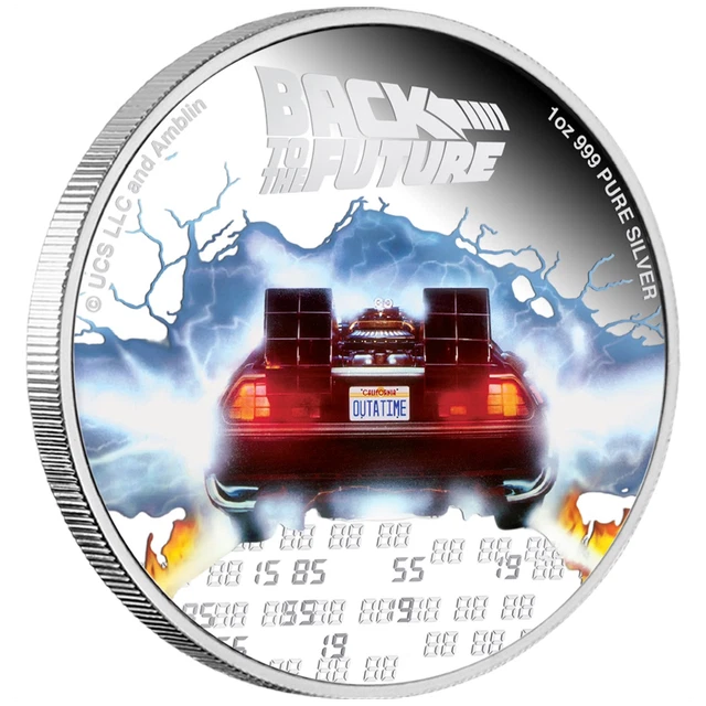 Silbermünze Back to the Future™ 35. Jubiläum 2020 - Niue - 1 Oz PP in Farbe