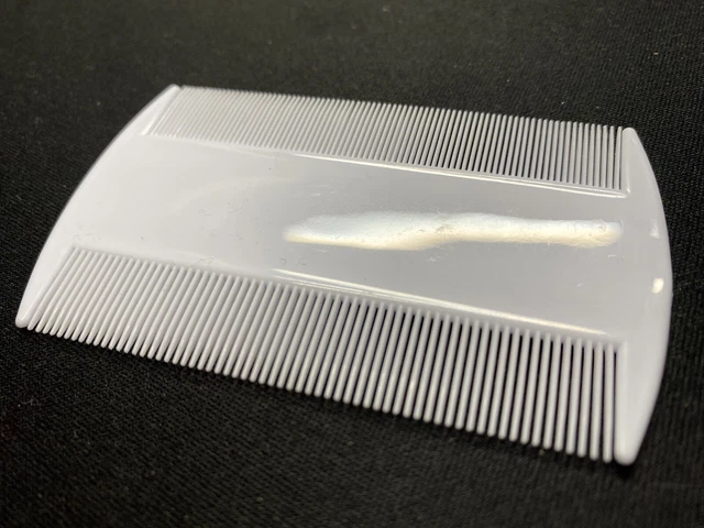 Fine Tooth Hair Lice Comb White Double Sided Head Lice Detection Dust Remover