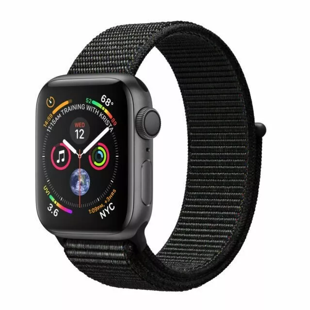 APPLE WATCH SERIES 4 44 mm Space Grey Aluminum Case with Black