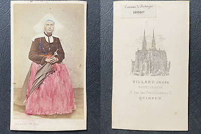 circa 1860 vintage cd Dinan Gounouf Femme en costume régional breton de Dinan 