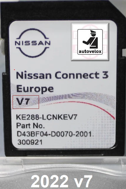 Scheda SD GPS Europa 2022 V7 Per Nissan Connect 3 LCN2 – Mappe Q1.2021 (D43BF04-D0070-2001)