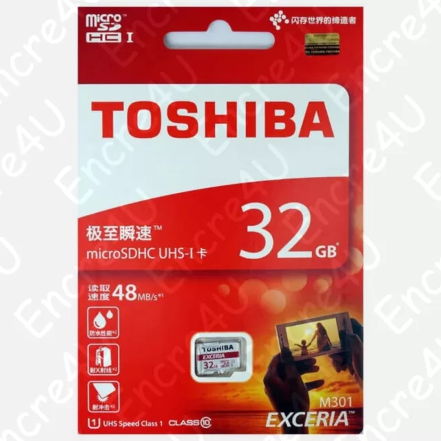 Carte Mémoire 32 Go Micro SDHC UHS-I HD TOSHIBA : dispo aussi en 16 64 Giga Gb