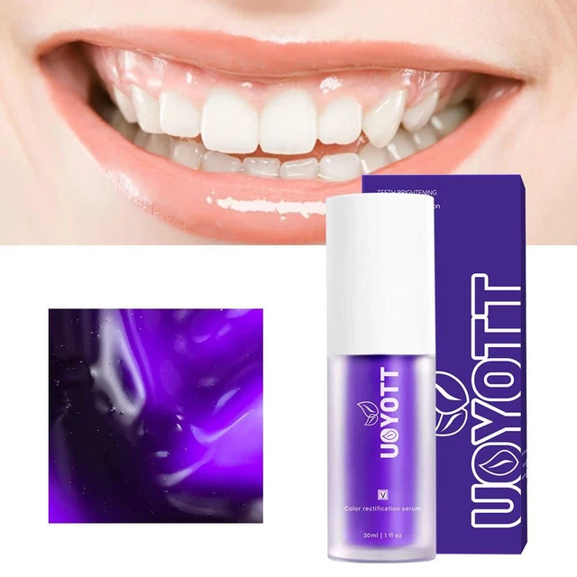 V34 Purple Whitening-Toothpaste Stain Remover Toothpaste Mint-Flavor White Teeth