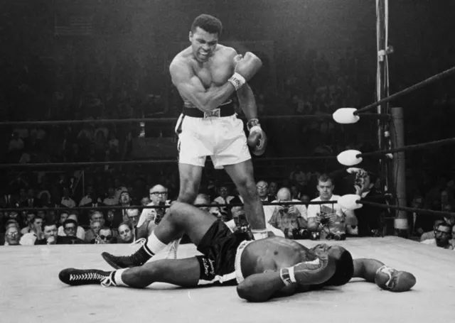 MUHAMMAD ALI KNOCKS OUT sonny liston Iconic Boxing Picture Photo Print 4" x 6"